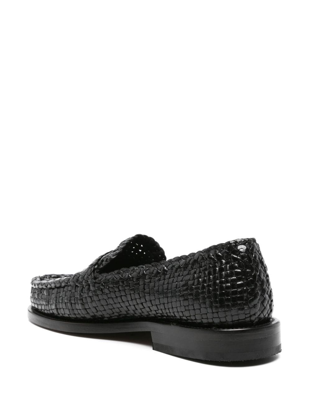 Bambi woven leather loafers - 3