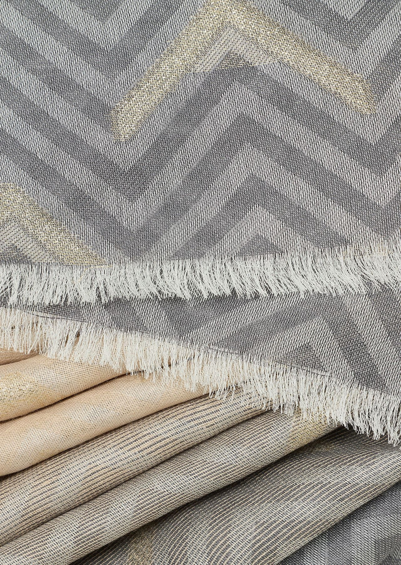 GIORGIO ARMANI Viscose and modal chevron stole outlook
