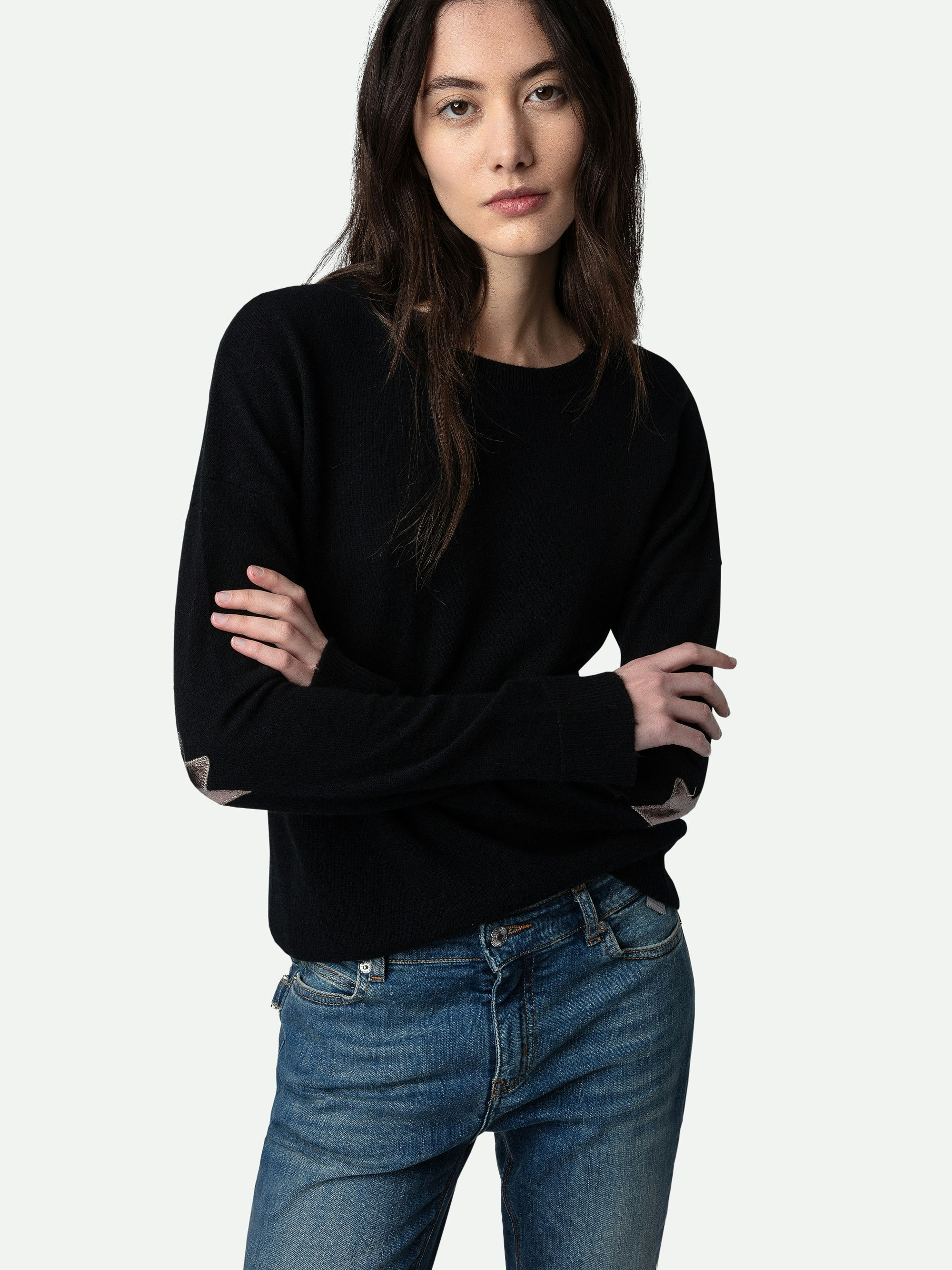 Cici Patch Cashmere Sweater - 5