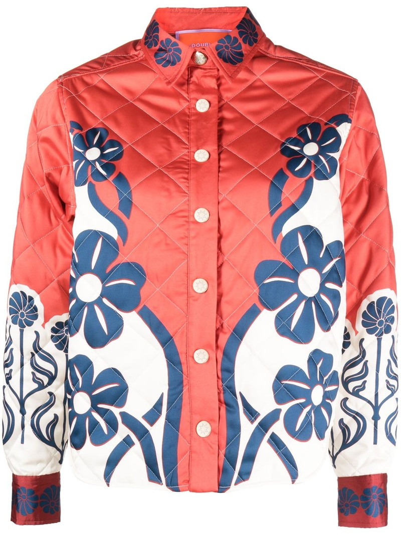 Edie floral-print quilted jacket 1