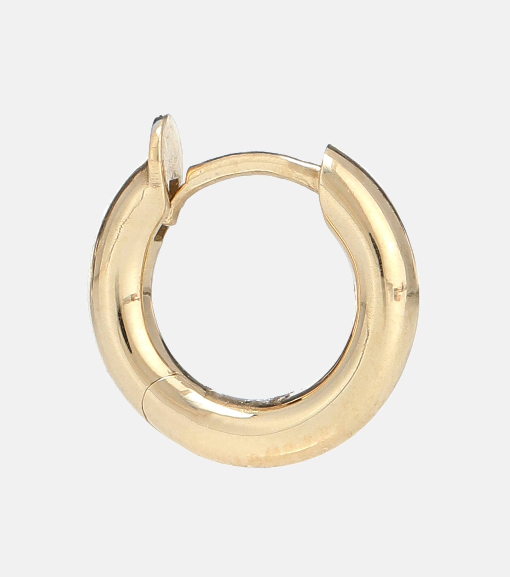 Mini Microhoop 18kt yellow gold single earring - 4