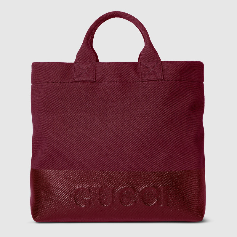 Canvas tote bag with embossed detail 1