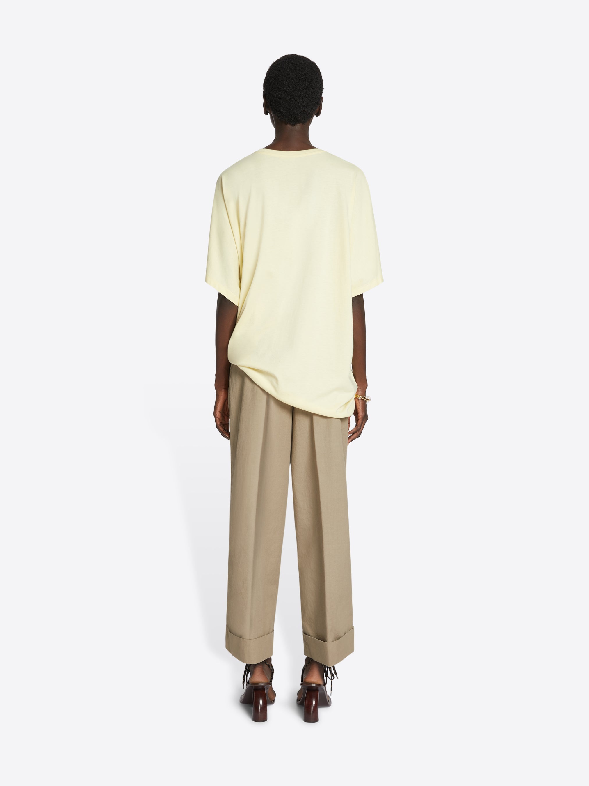 CUFFED COTTON PANTS - 4
