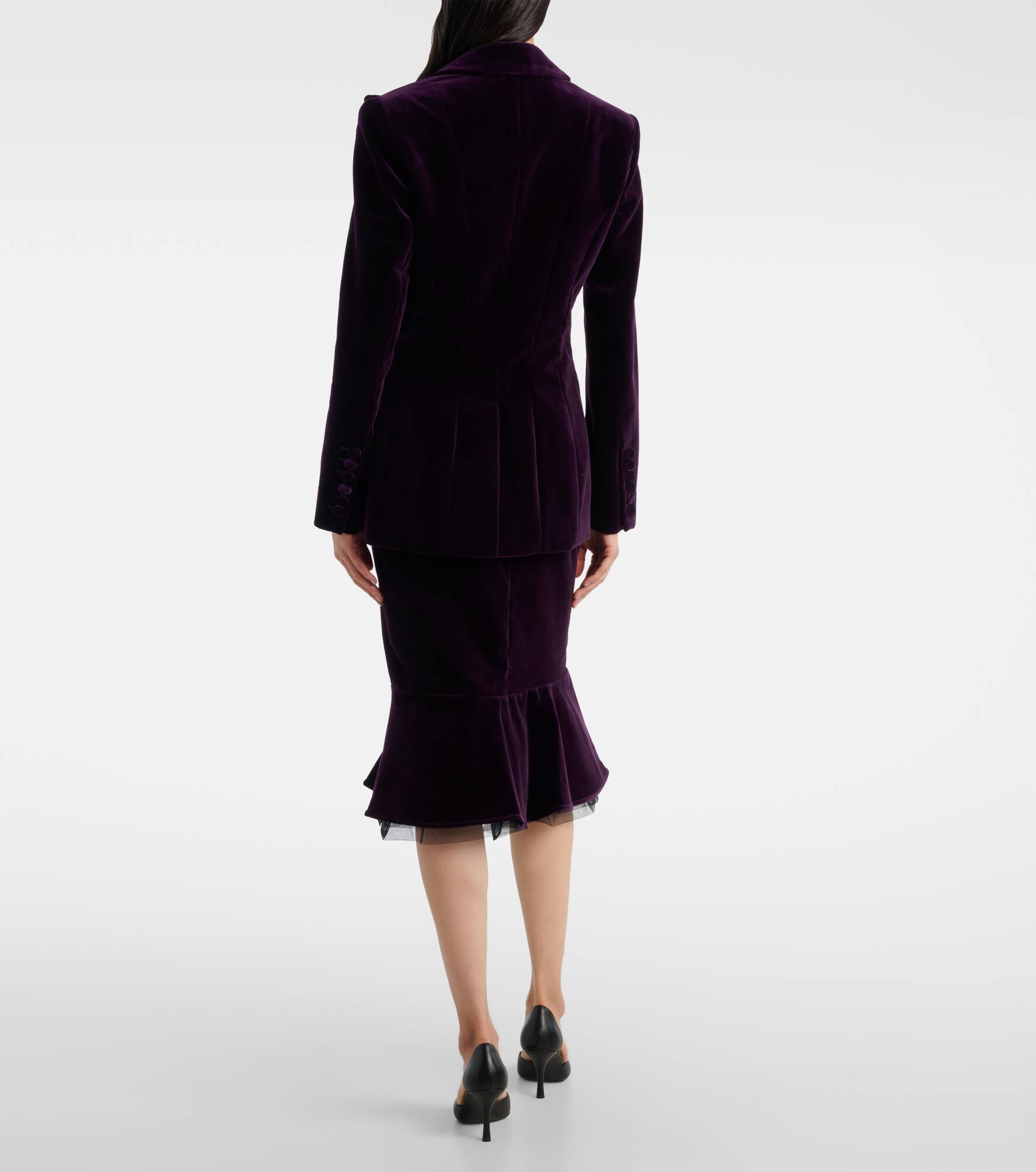 Cotton velvet blazer - 3