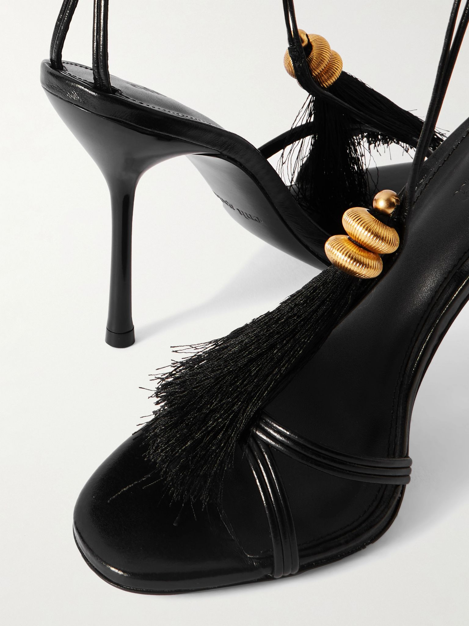 Farah embellished leather sandals Black - 4