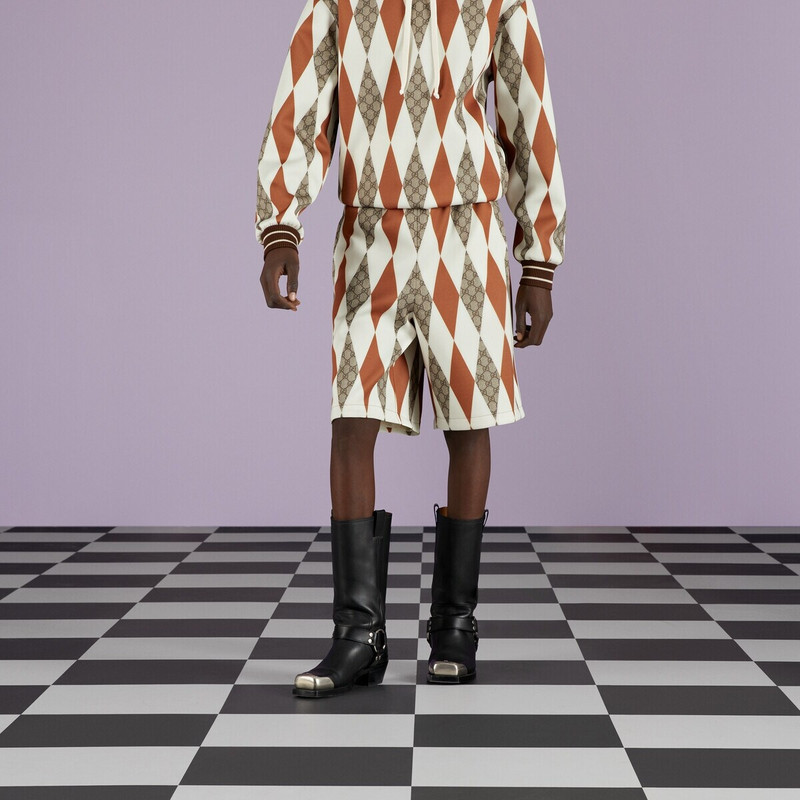 GG rombus print neoprene shorts 4