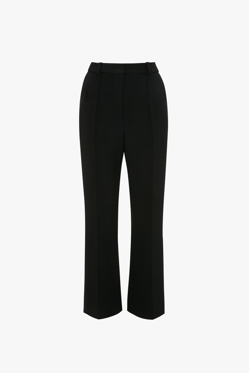 Cropped Kick Trouser In Black - 1