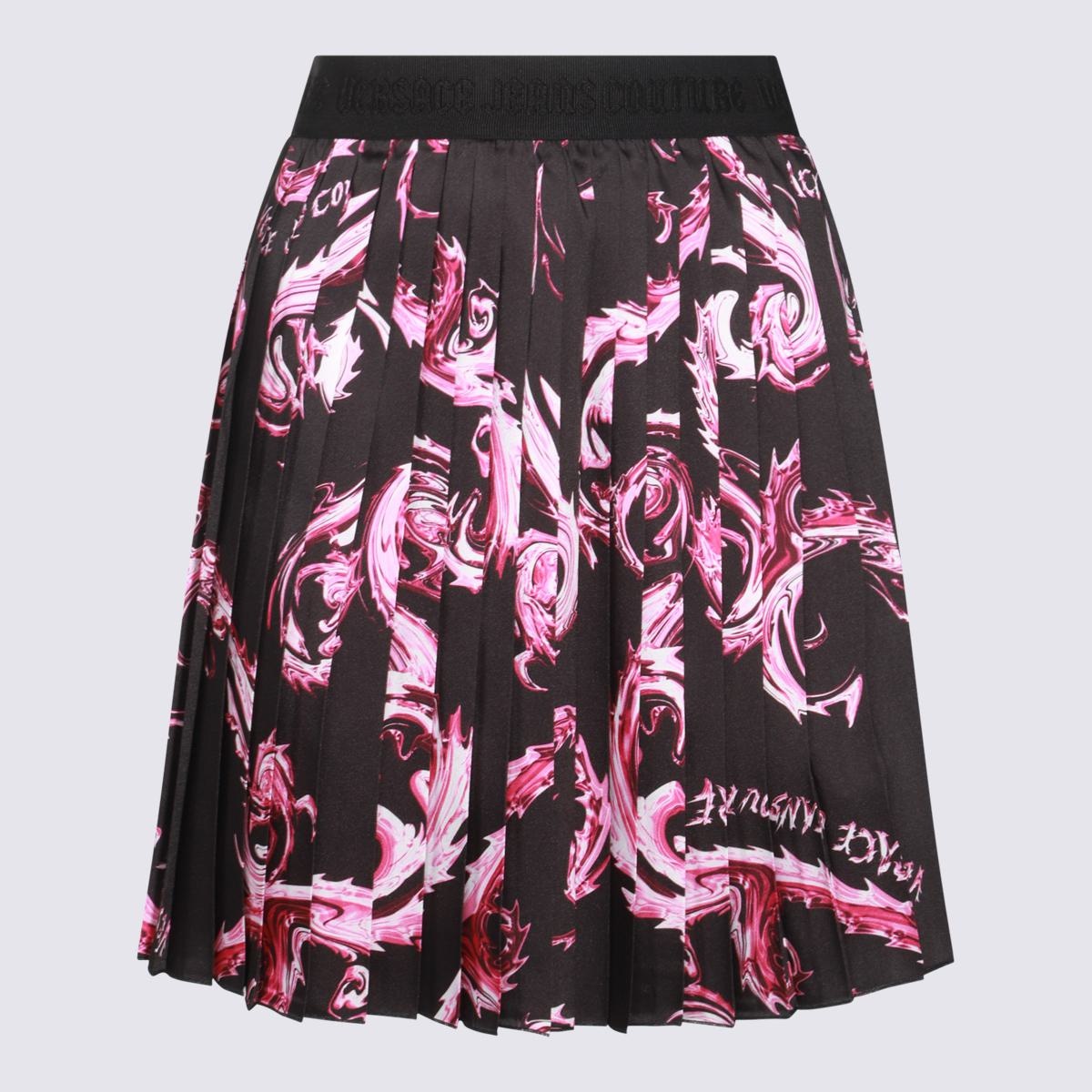 Versace Jeans Couture VERSACE JEANS COUTURE BLACK AND PURPLE SKIRT - 1