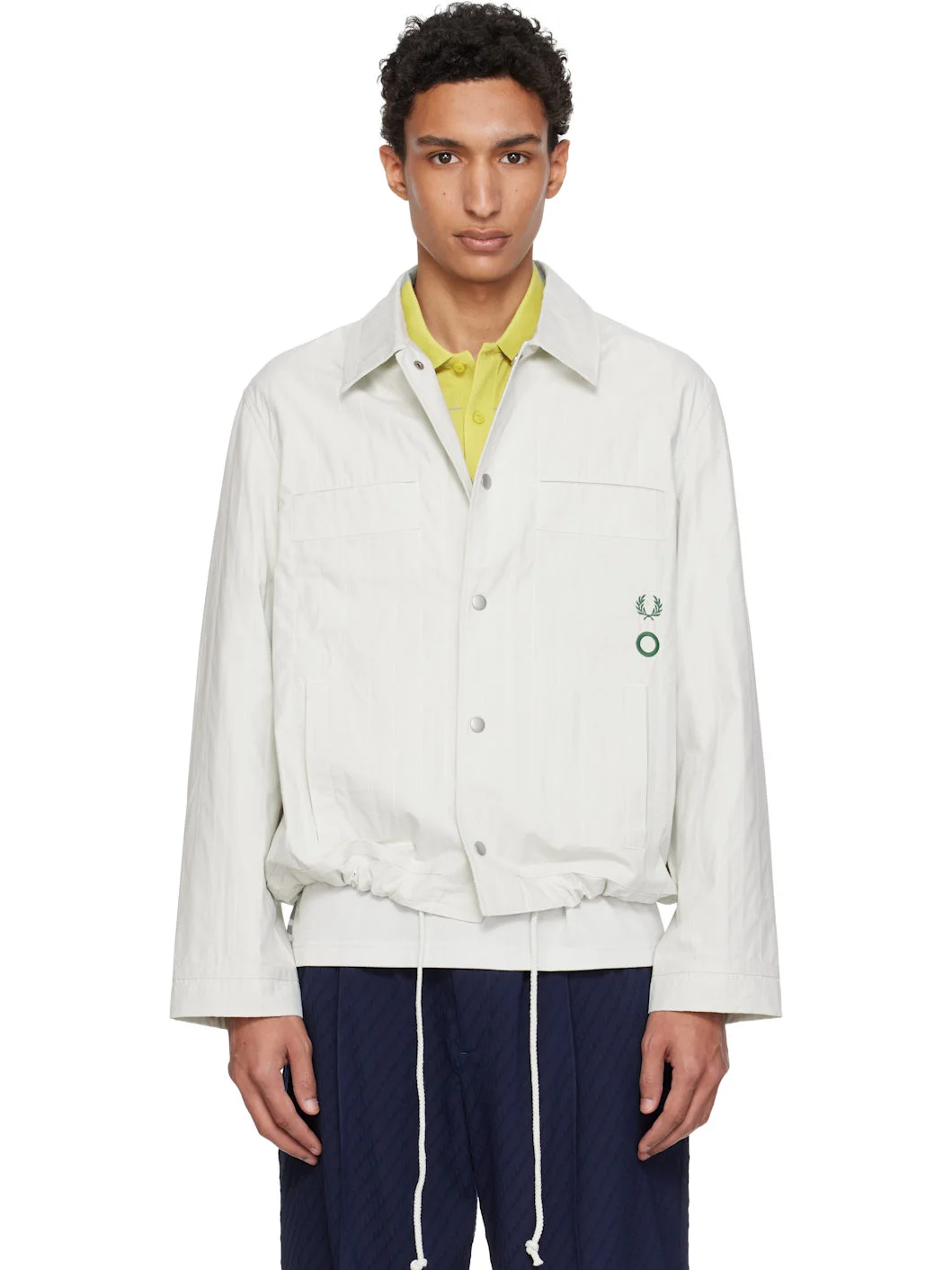 Gray Fred Perry Edition Empty Quilted Overshirt - 1