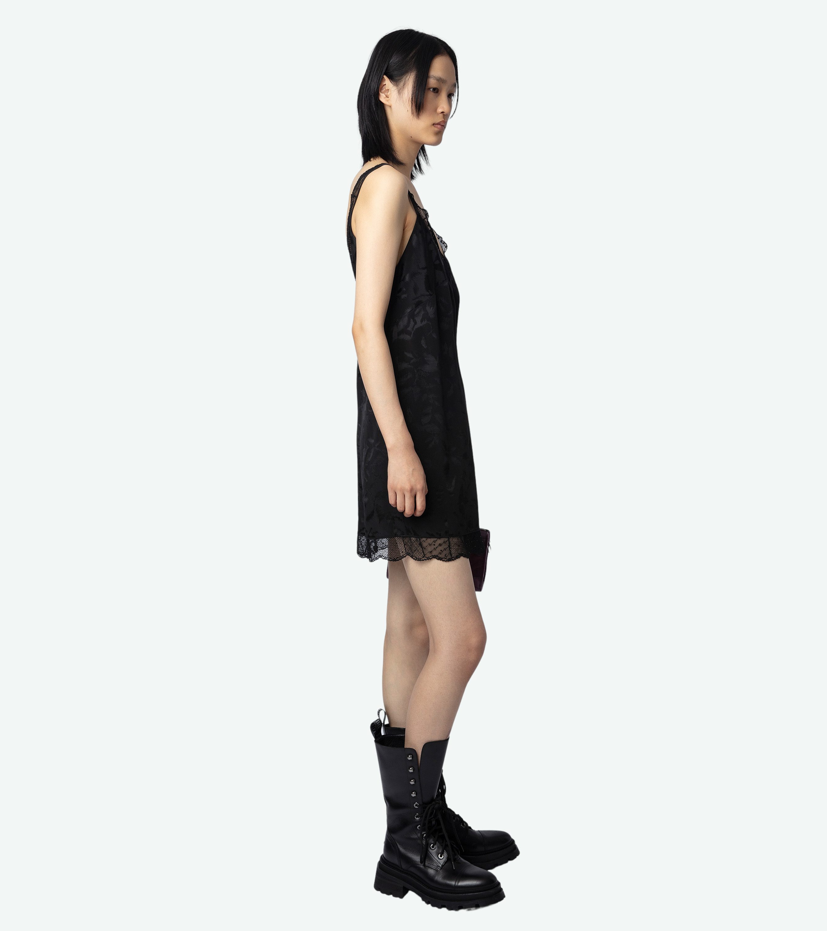 Renelle Silk Jacquard Dress - 4