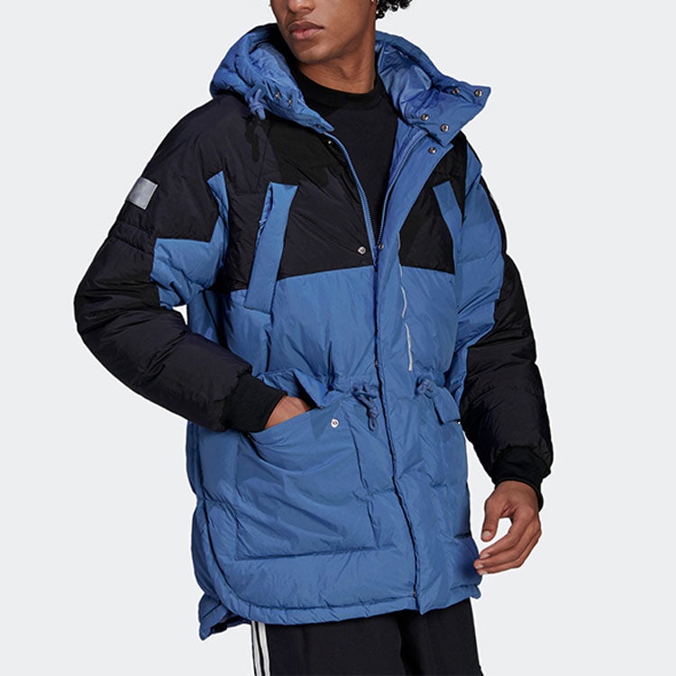 adidas Originals Down Regen Hooded Puffer Jacket 'Blue Black' HL6745 - 4