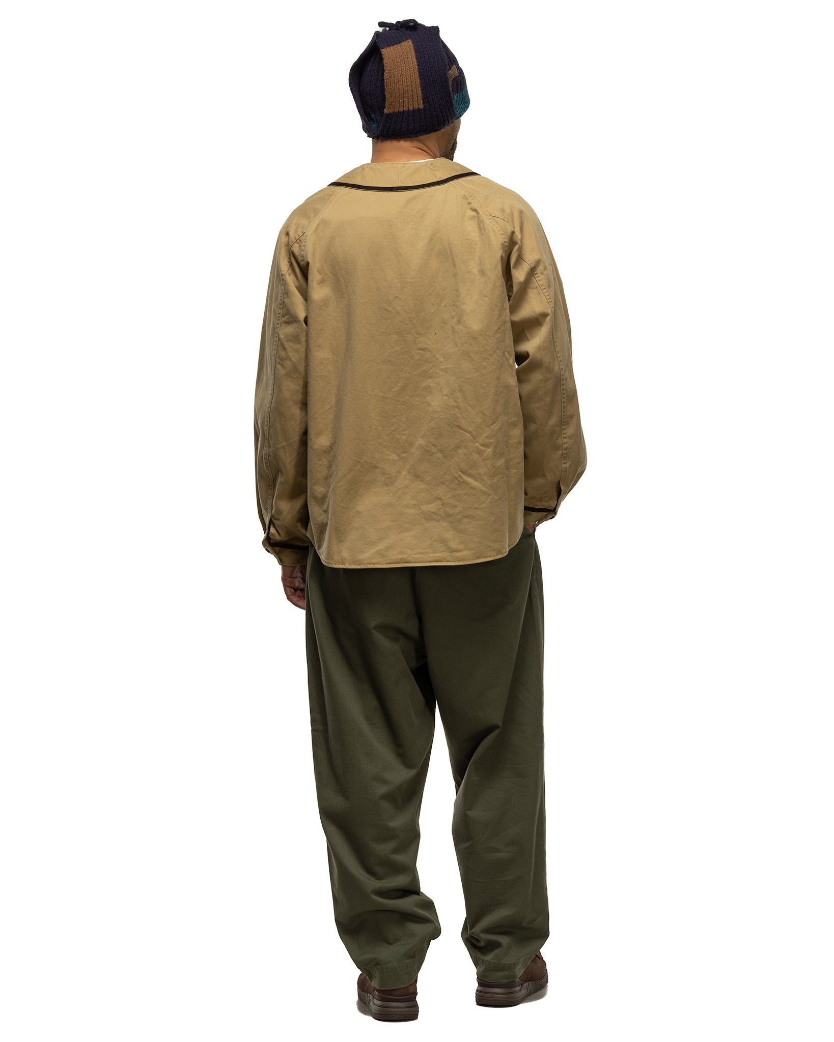 Chino GREAT KOUNTRY Damaged Baseball Long Sleeve Shirt Beige - 3