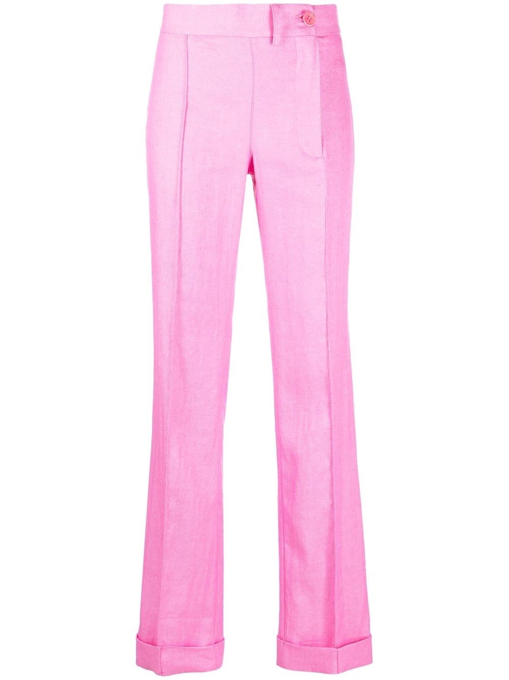button-fastening tailored trousers - 1