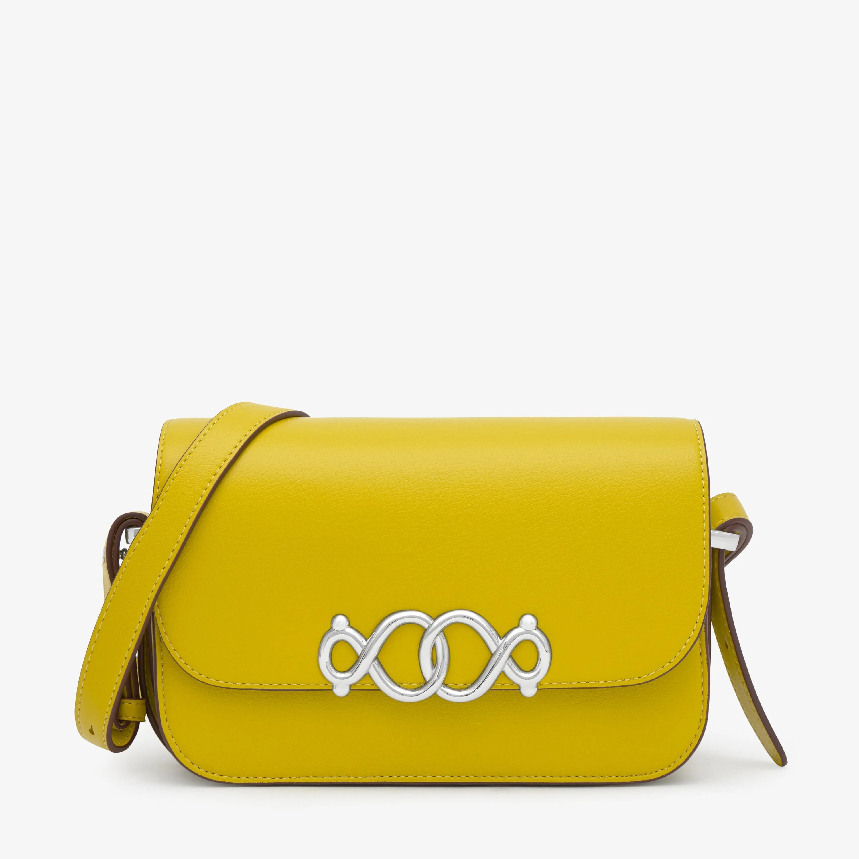 Medium mustard-colored Flap crossbody bag TOUS Infinity - 1