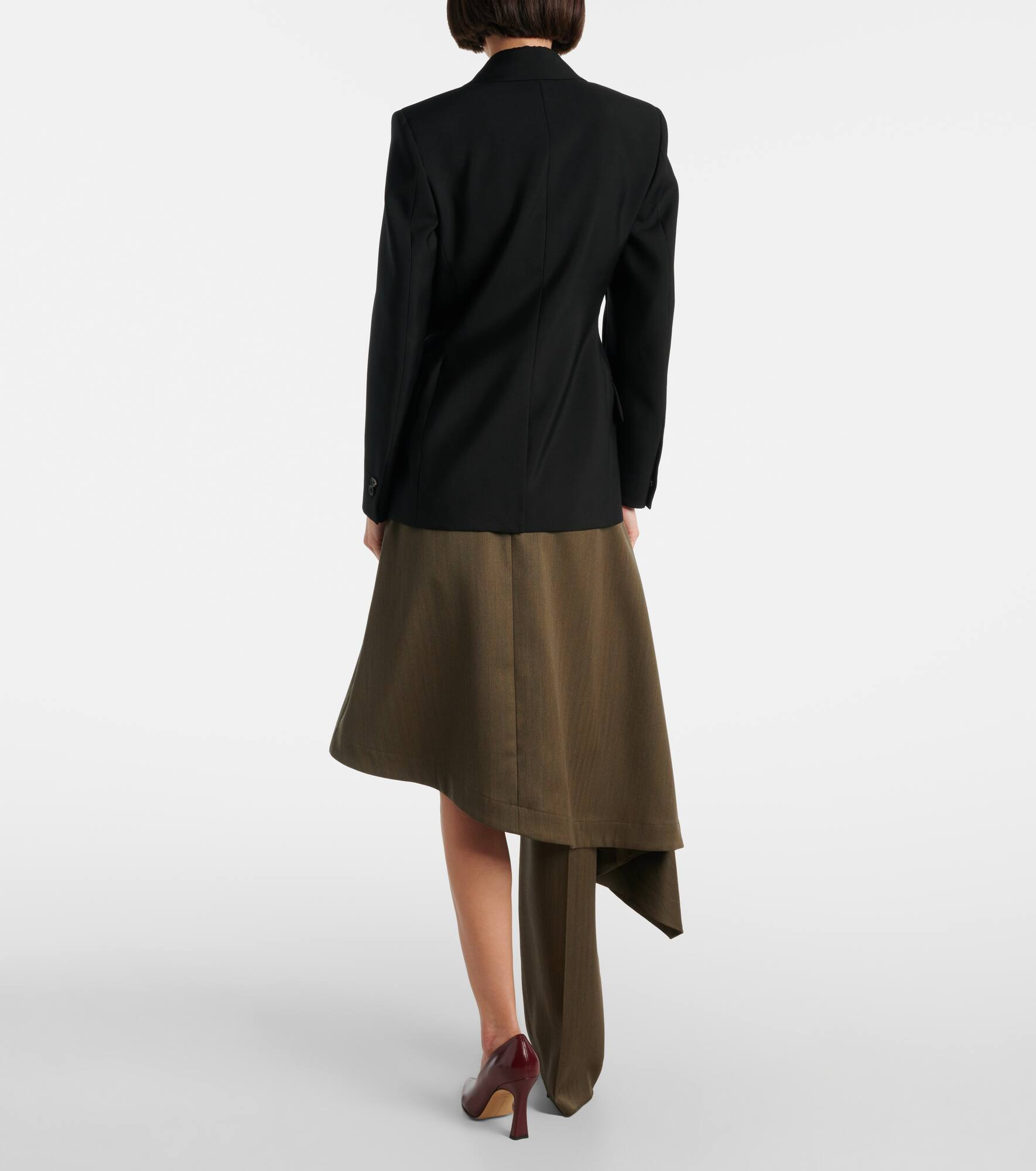 Single-breasted wool blazer - 3