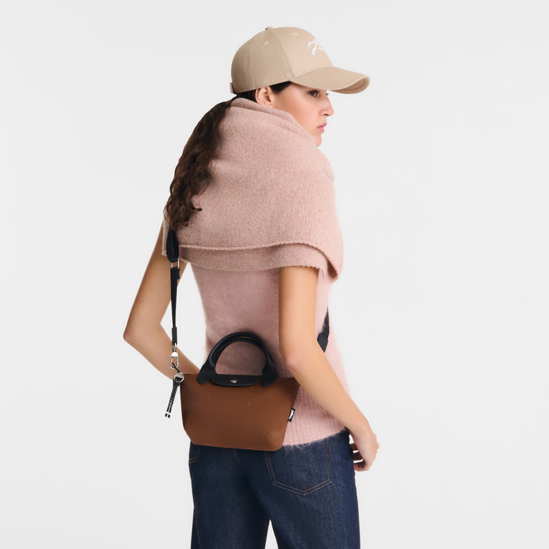 Longchamp Le Pliage Energy XS Handbag Chocolate - Recycled canvas outlook