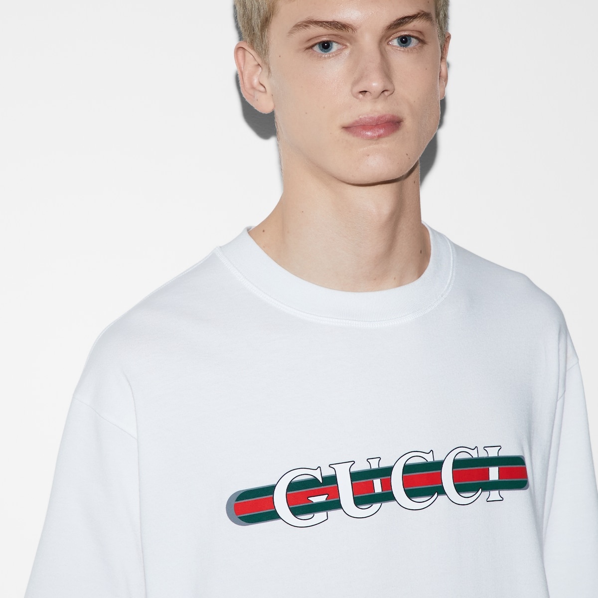 Cotton jersey T-shirt with Gucci print - 5