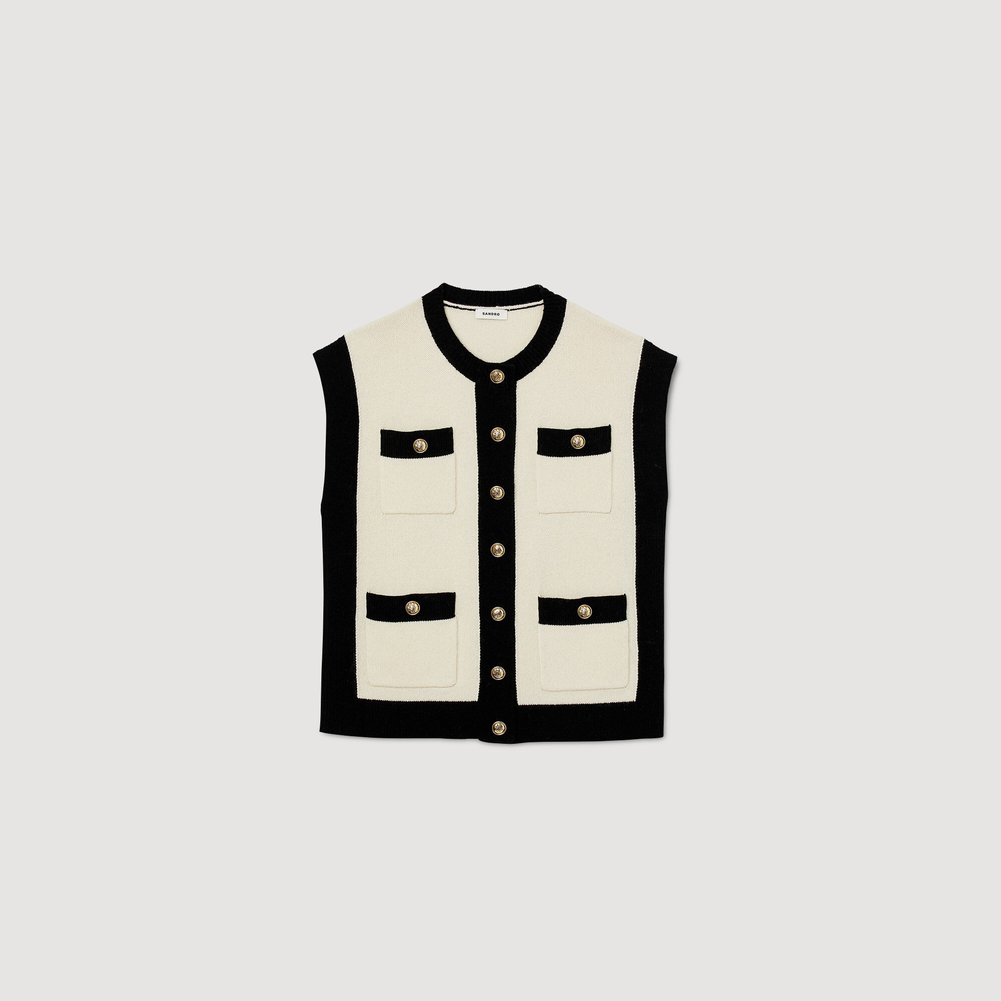 LOOSE SLEEVELESS COATIGAN - 1