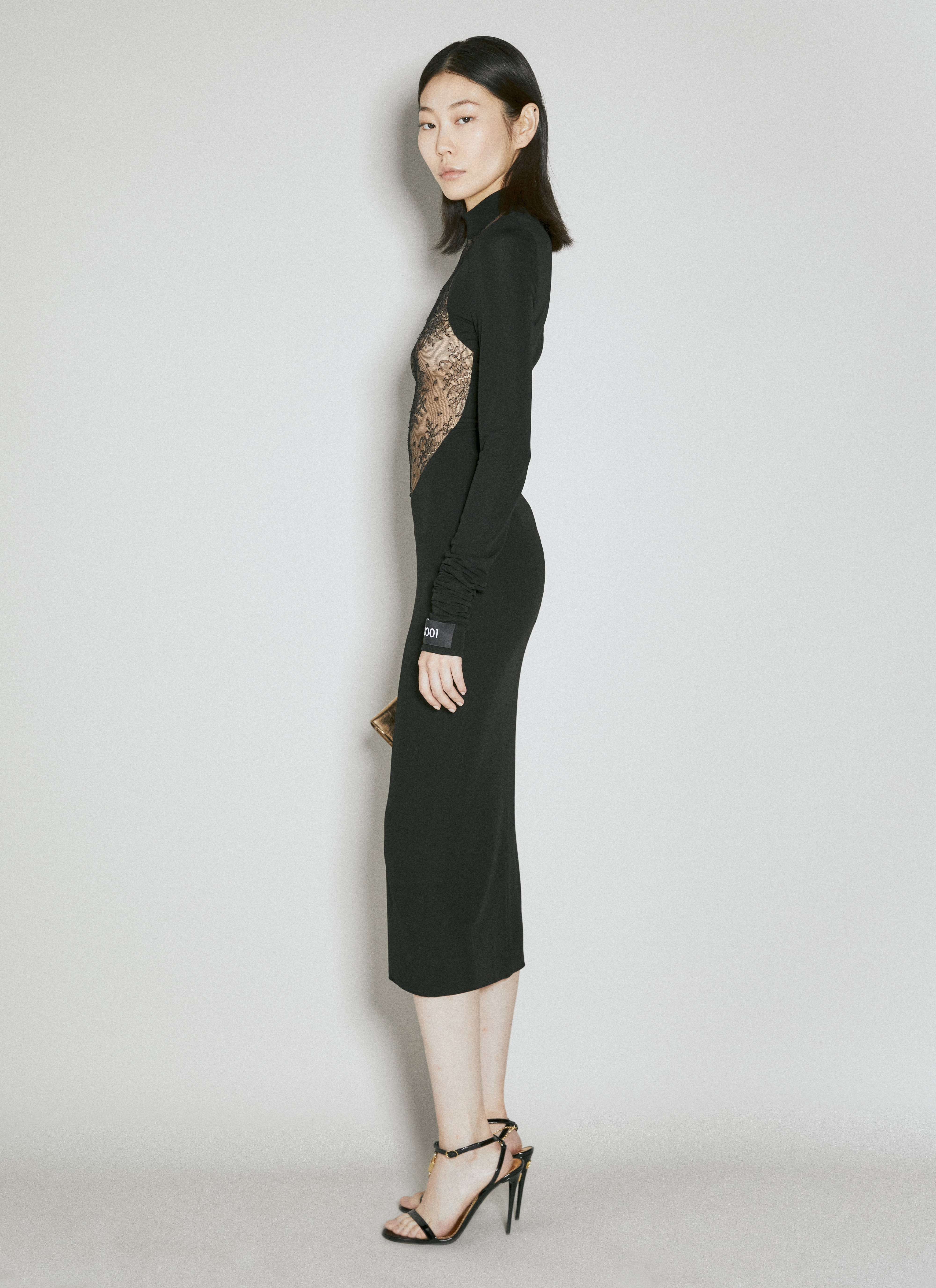 Dolce & Gabbana Women Chantilly Lace Insert Jersey Dress - 2