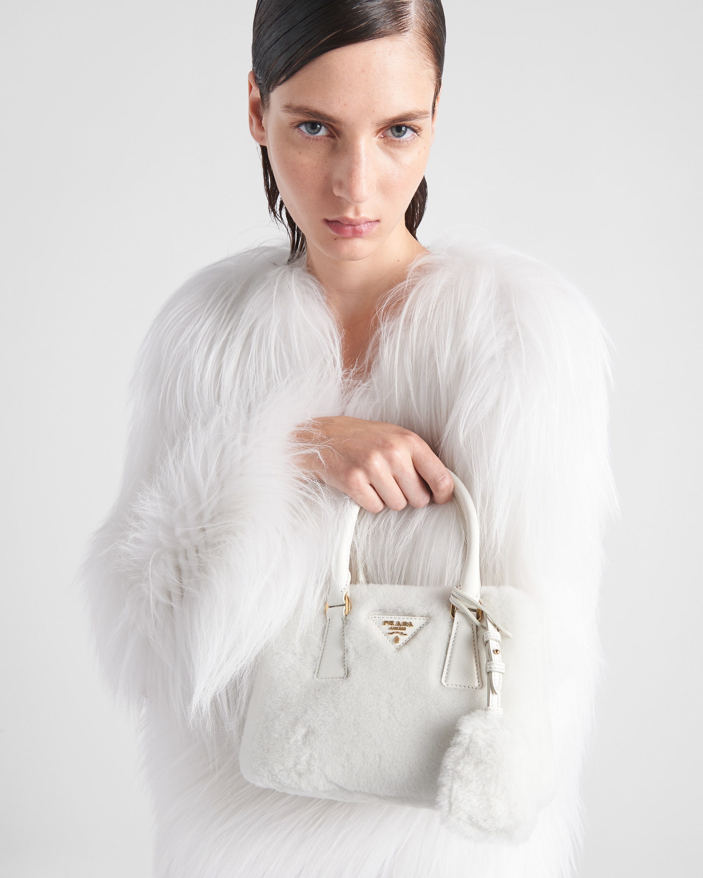 Prada Galleria shearling mini-bag - 2