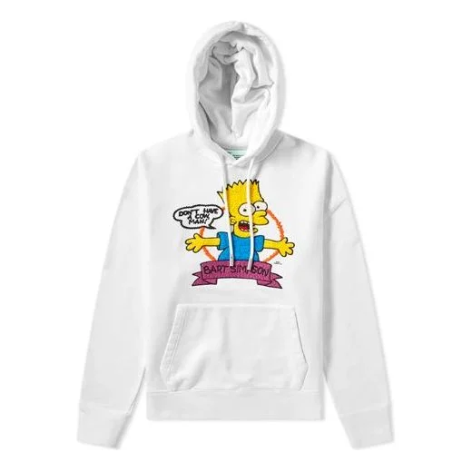Men's Off-White Bart Simpson Printing White OMBB037S19D250040188 - 1