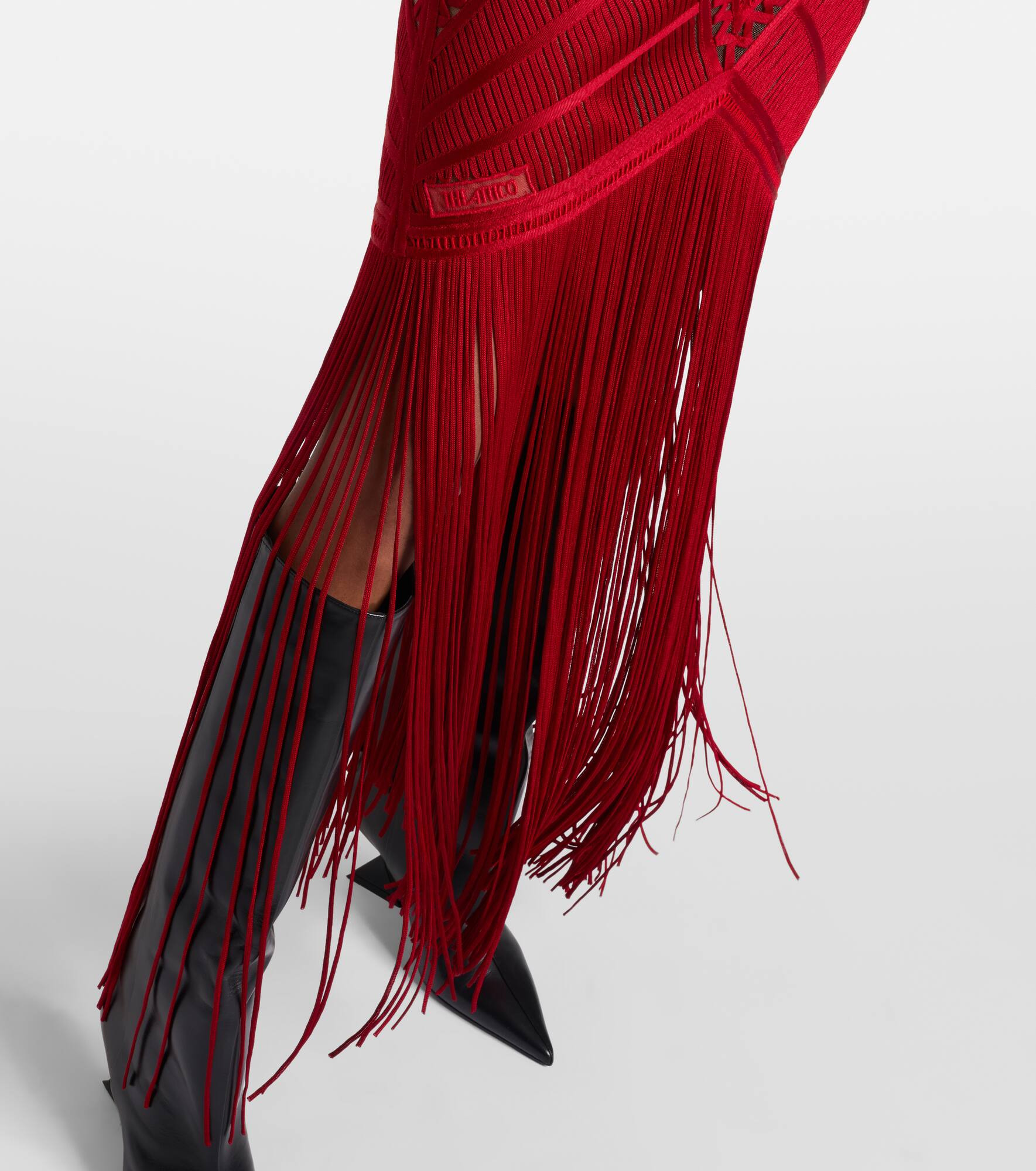 Soutache embroidered tulle cocktail dress - 6