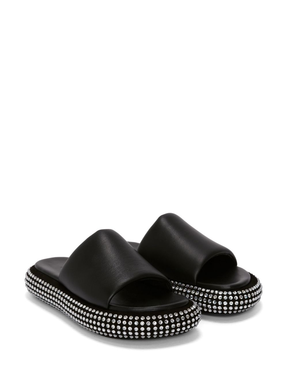 crystal bumper-tube platform sandals - 2