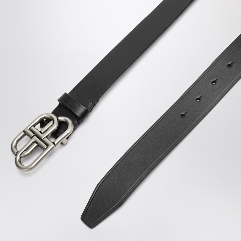 BALENCIAGA Black BB leather belt outlook