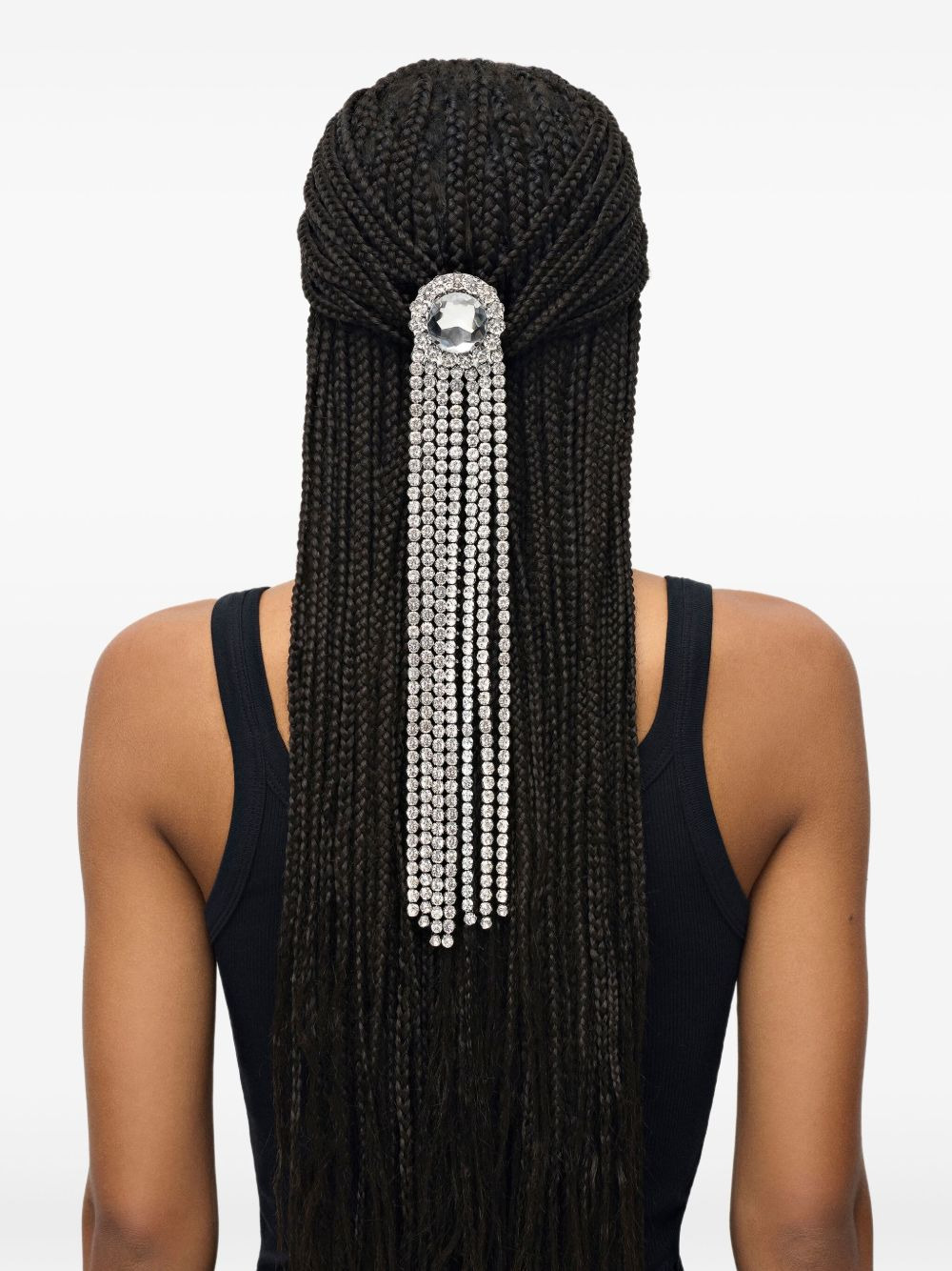 crystal-fringe ponytail holder - 2
