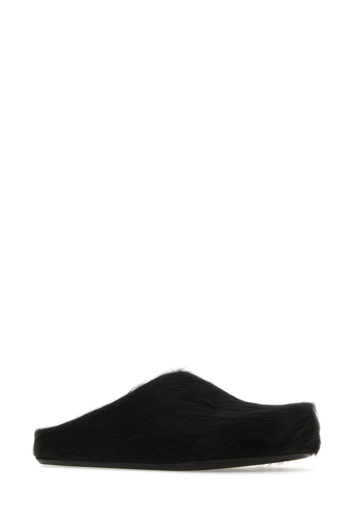 Black leather Fussbett slippers - 2