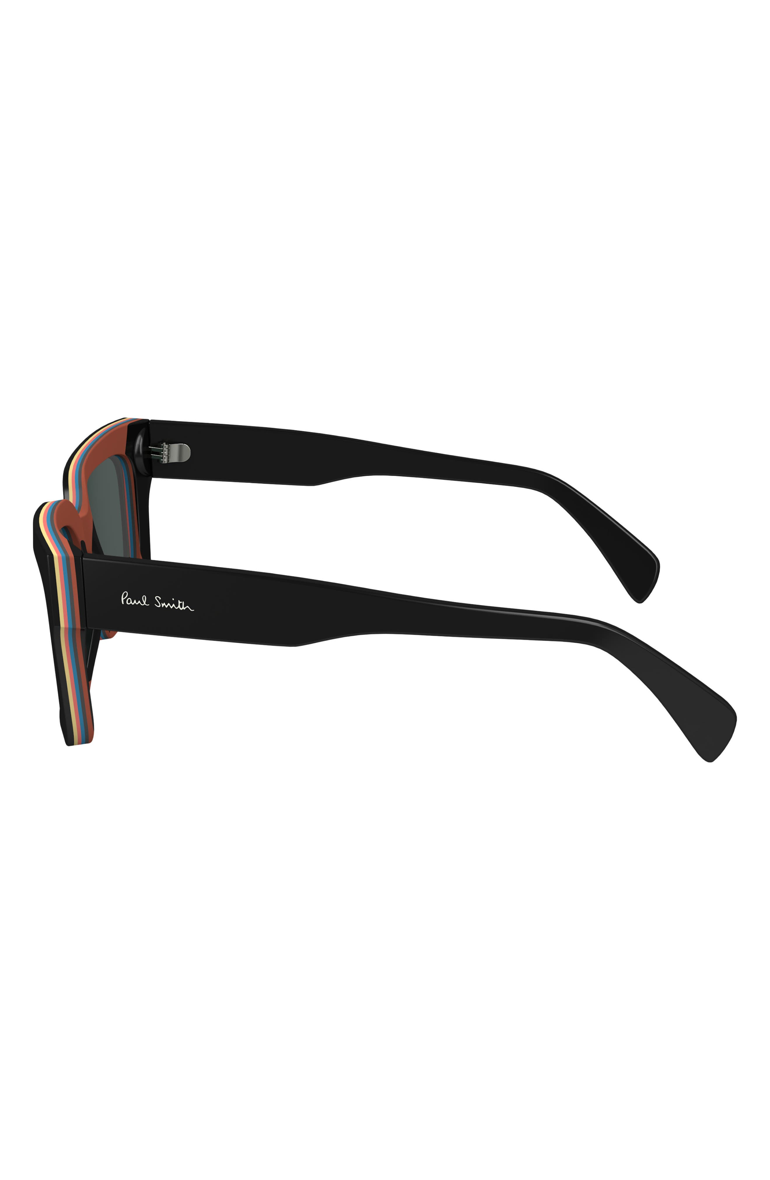 Paul Smith Kenton 52mm Rectangular Sunglasses in Black Multi-Stripe at Nordstrom - 5