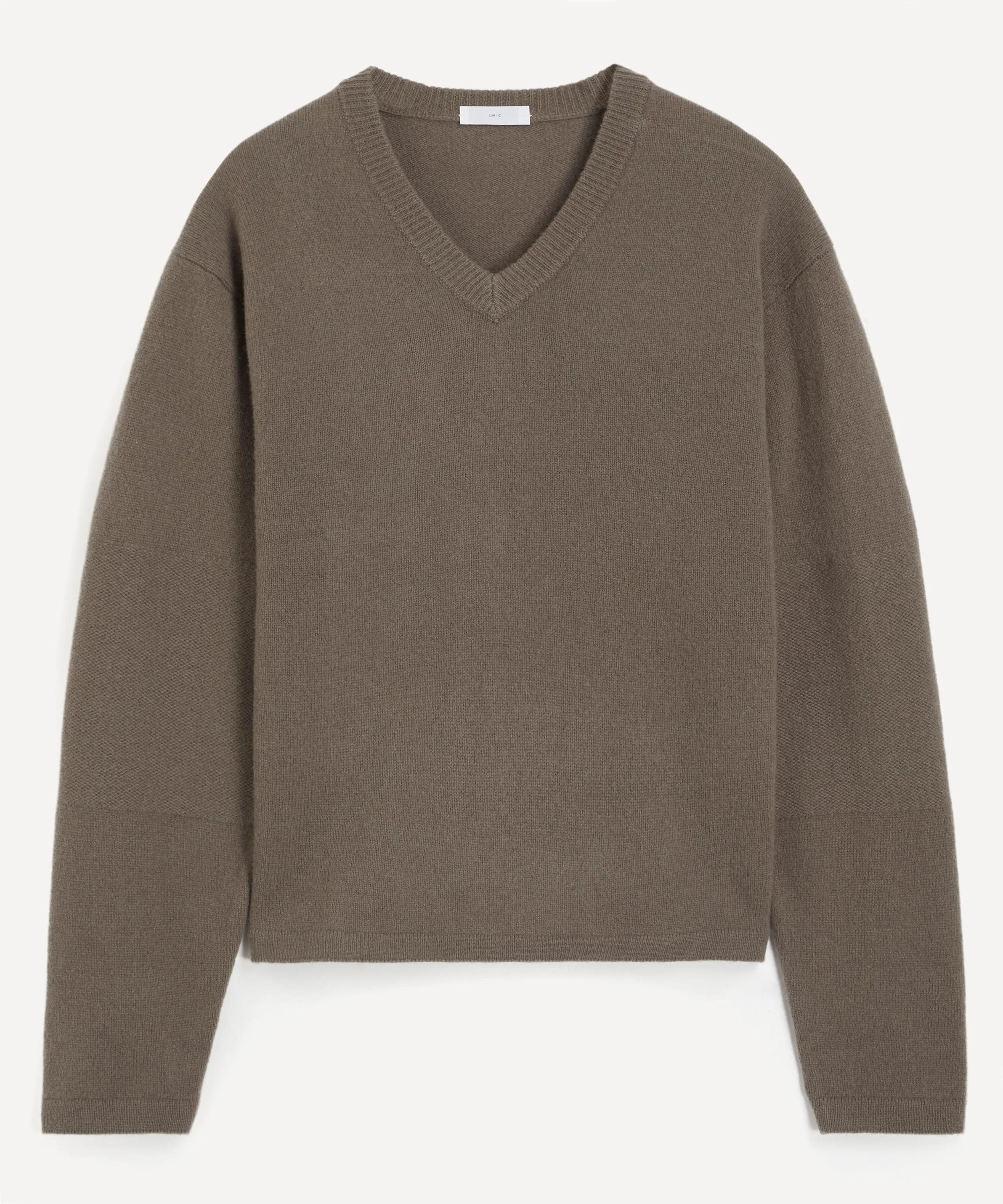 Wool V-Neck Jumper in Clay - 1