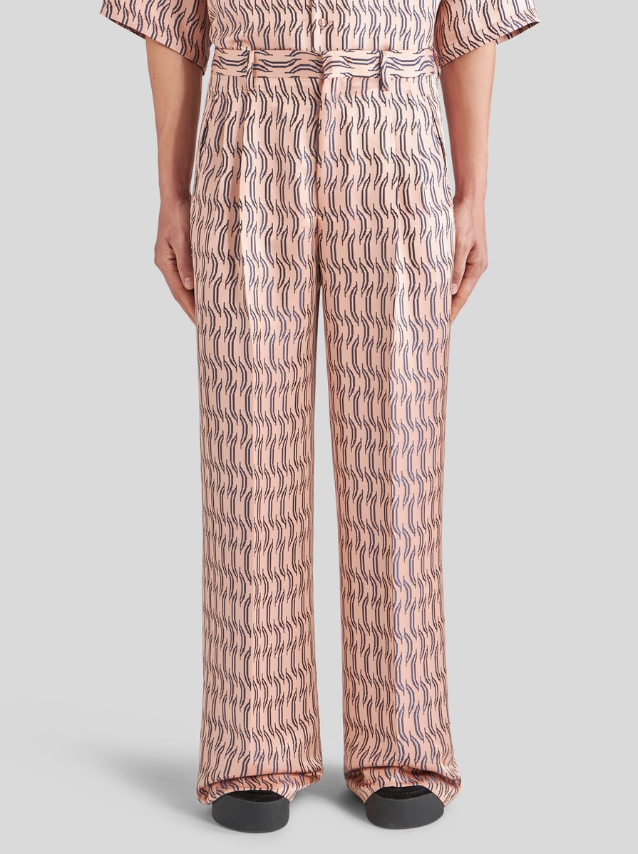 SILK JACQUARD TROUSERS - 3