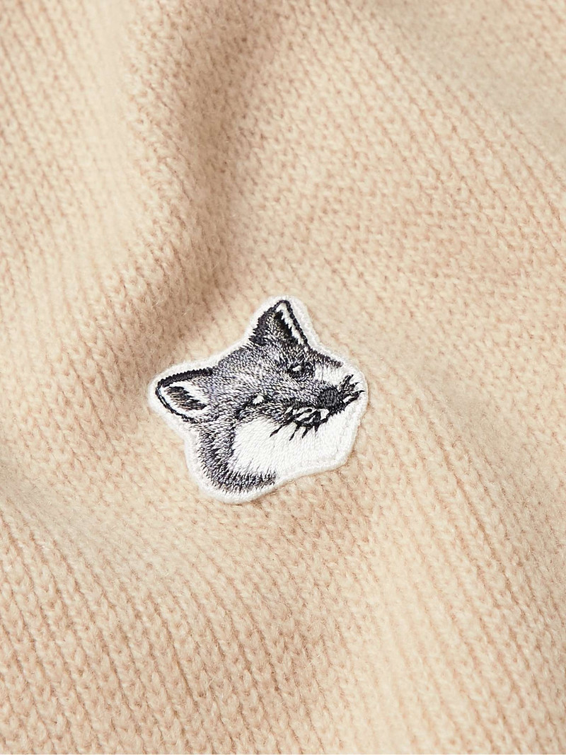 Logo-Appliquéd Ribbed Wool Cardigan 3