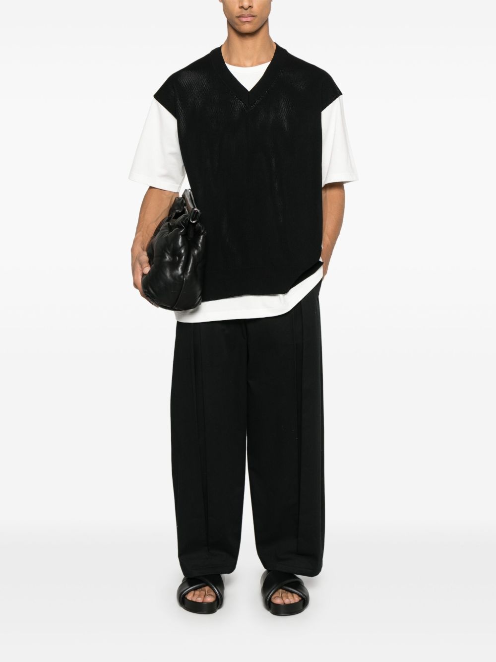 layered-effect T-shirt - 2
