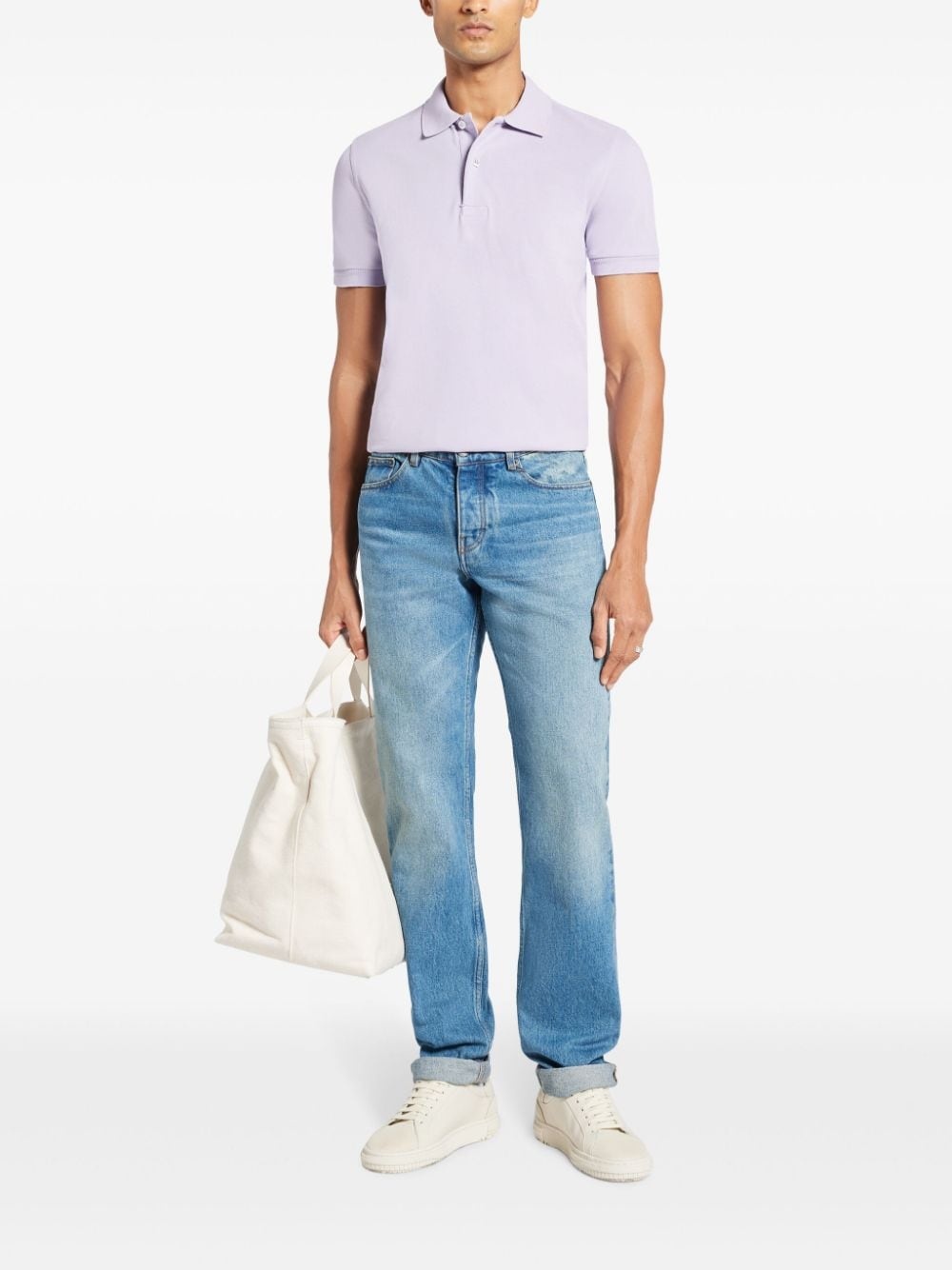 short-sleeve cotton polo shirt - 2