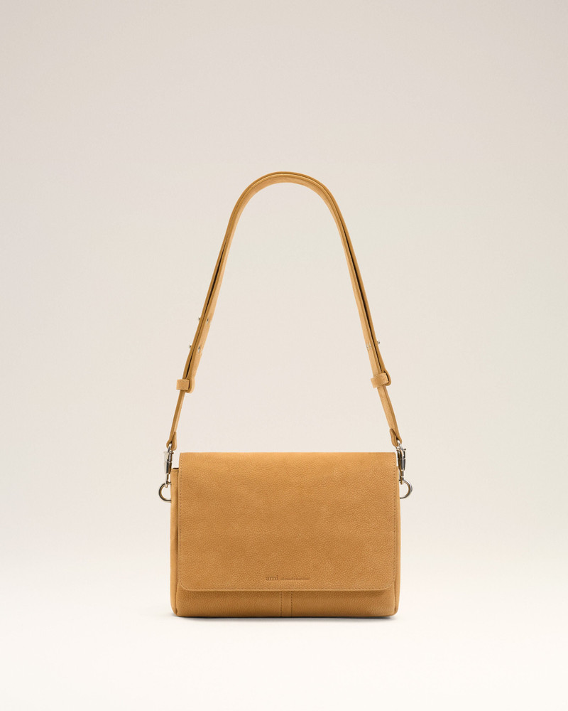 YELLOW COW LEATHER FLAP MESSENGER CARROUSEL BAG 1