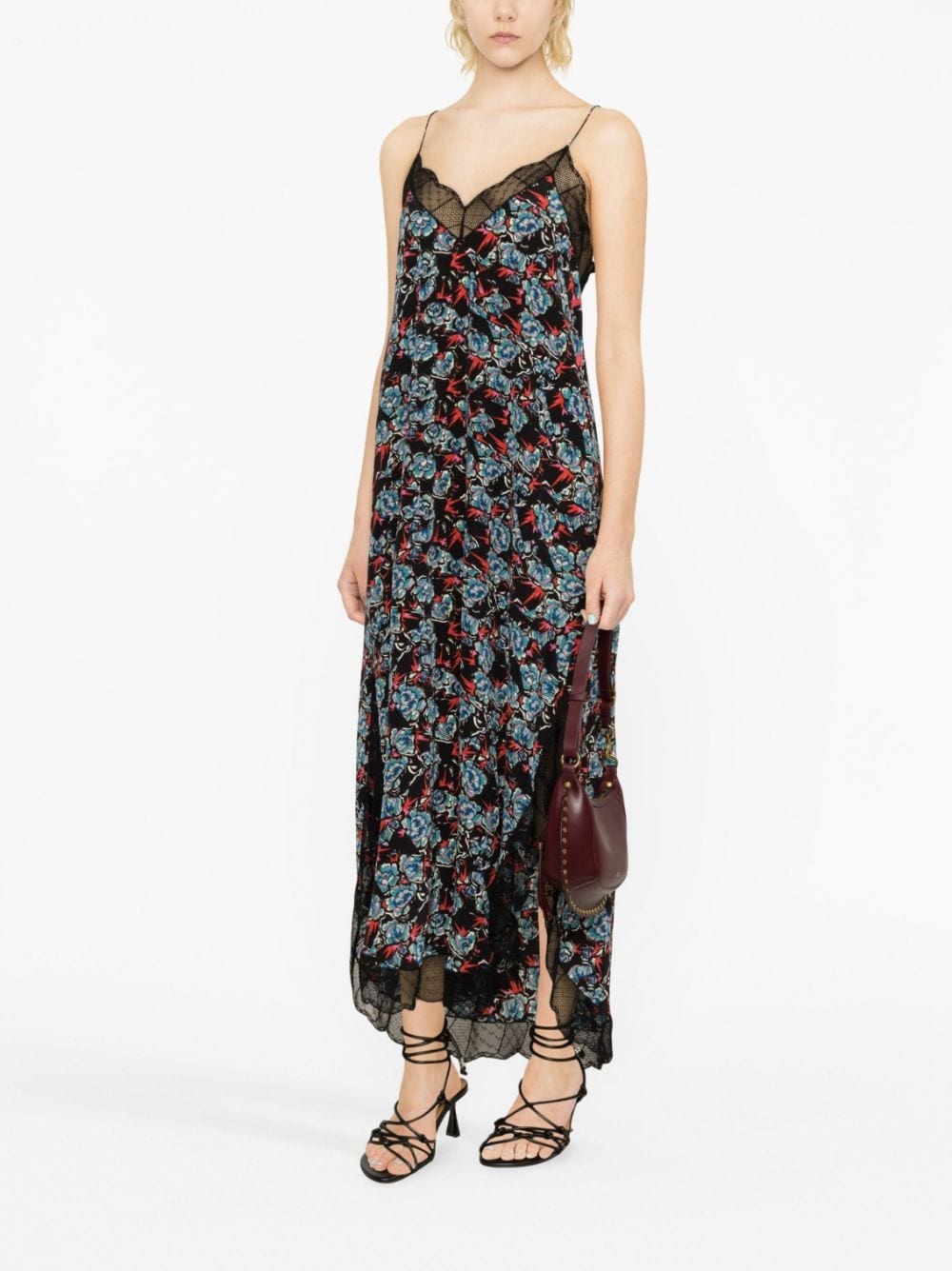 Risty floral-print silk slip dress - 3