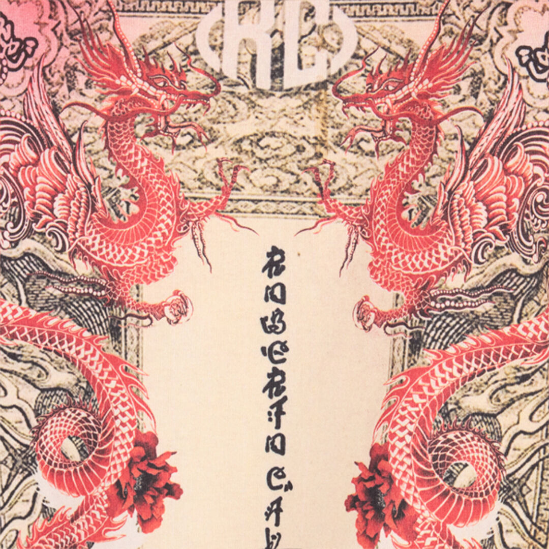 Mottled Effect T-Shirt With Dragons And Logo - 5
