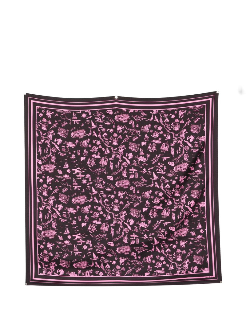 square-shape silk scarf 1