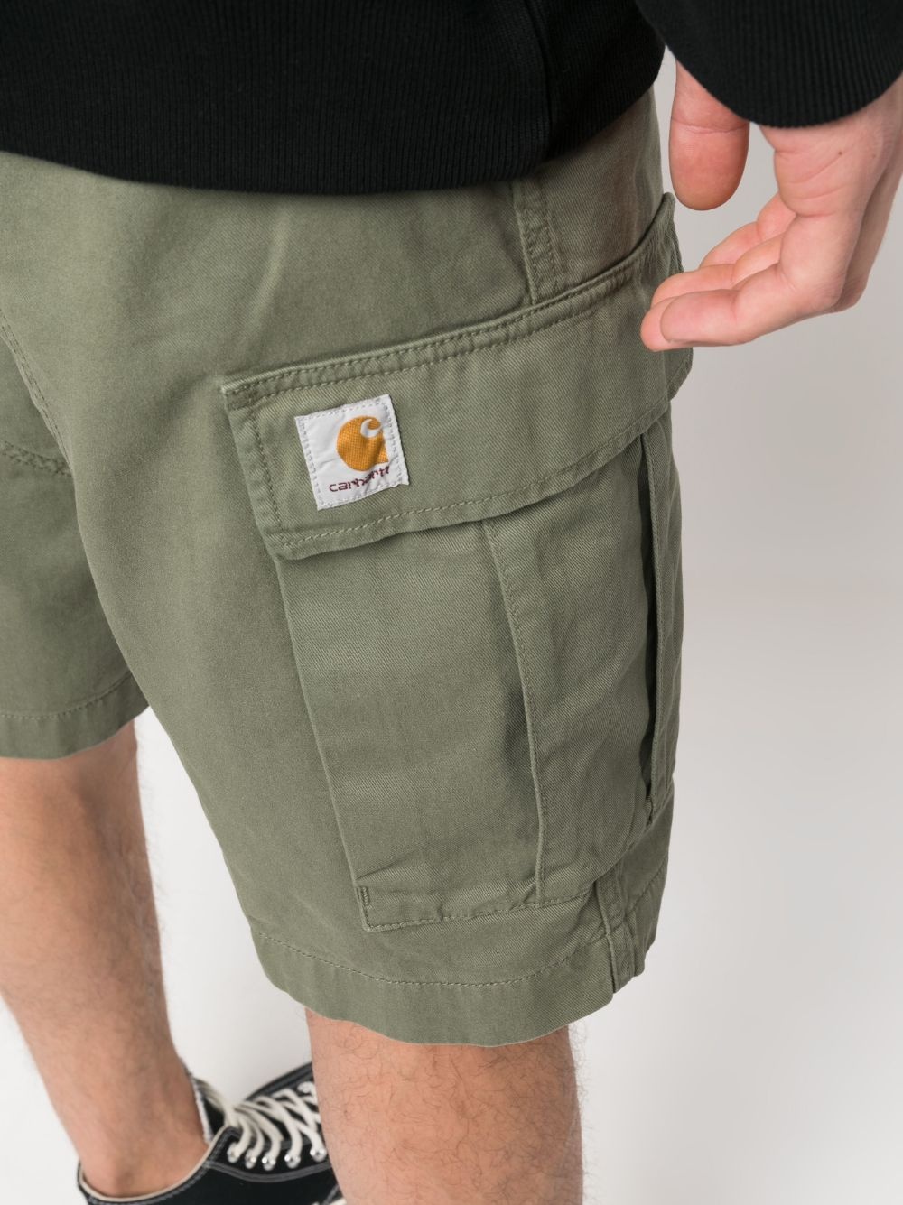 logo-patch cargo shorts - 5