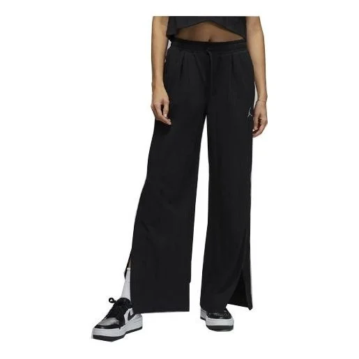 (WMNS) Air Jordan Logo Knit Trousers 'Black' DX0397-010 - 1