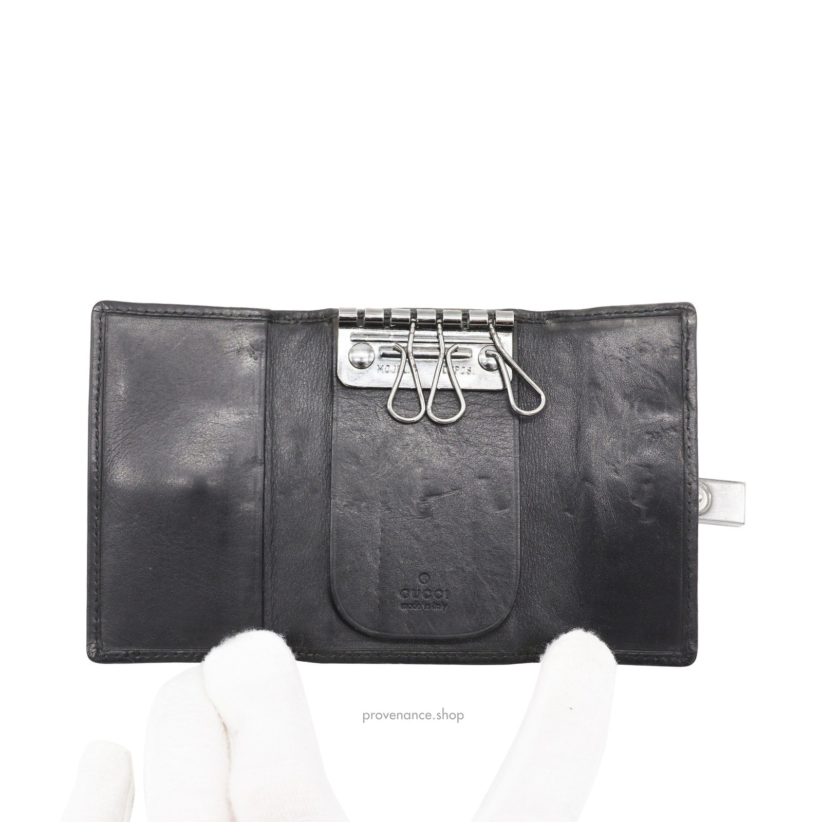Gucci 6 Key Holder - Black Leather - 3