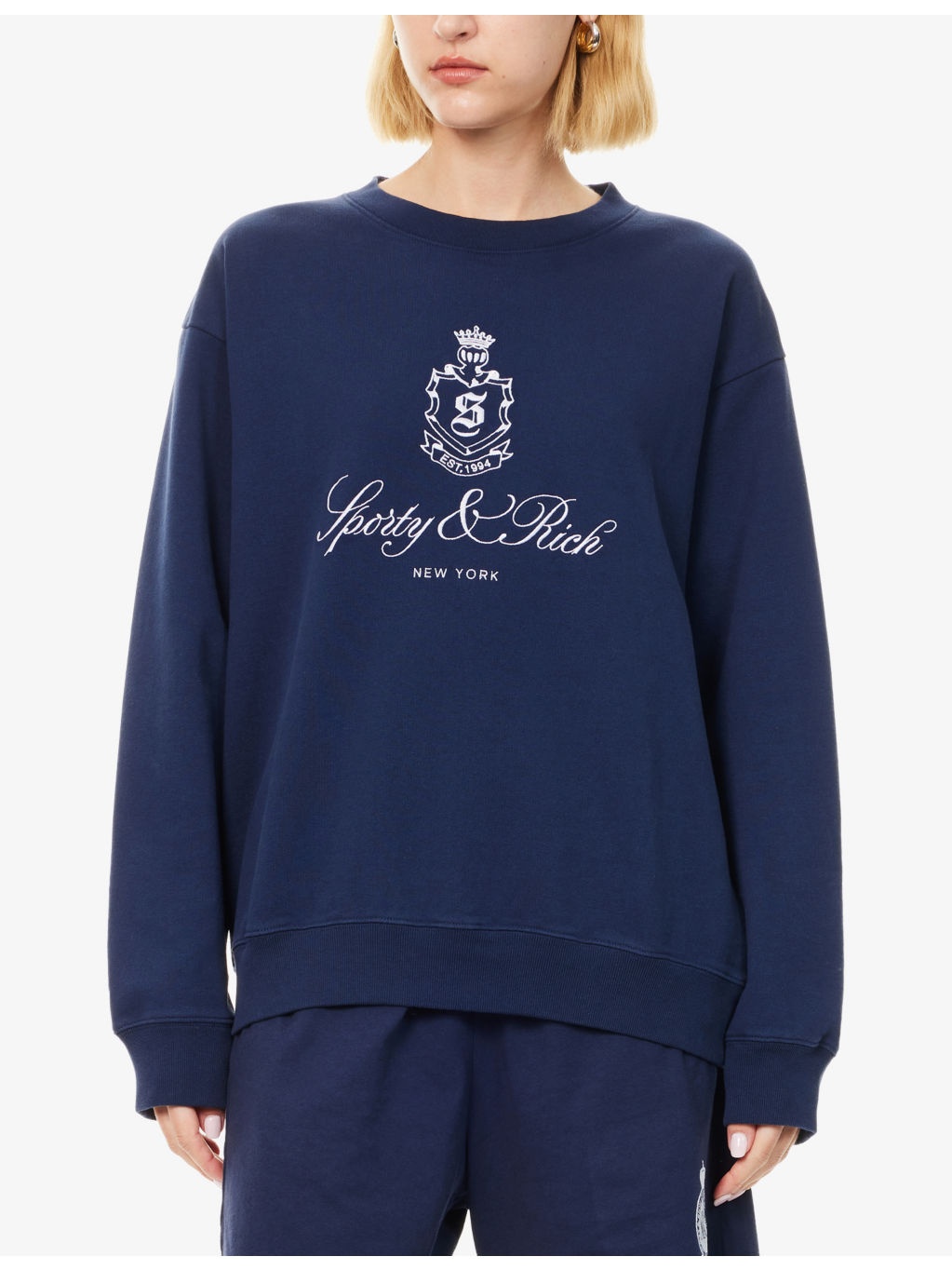 Vendome Embroidered Crewneck Cotton-Jersey Sweatshirt - 3