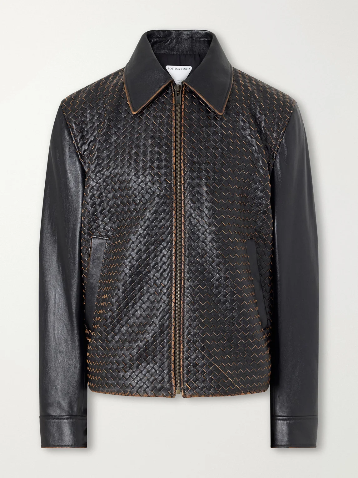 Intrecciato Leather Jacket - 1