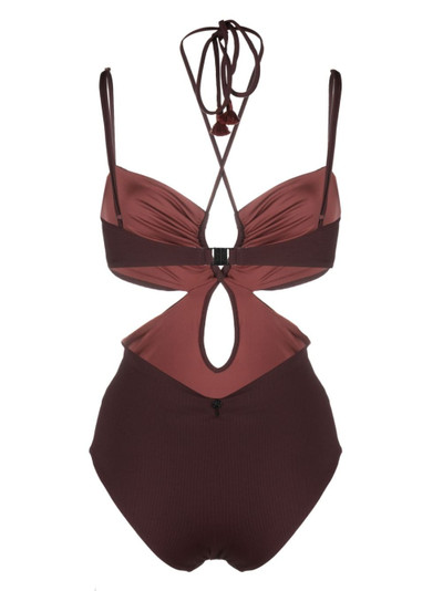 Johanna Ortiz Thorny cut-out ribbed swimsuit outlook