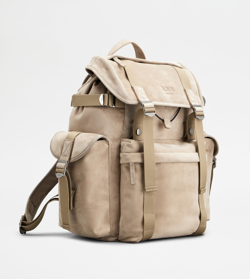 BACKPACK IN SUEDE MEDIUM - BEIGE 4