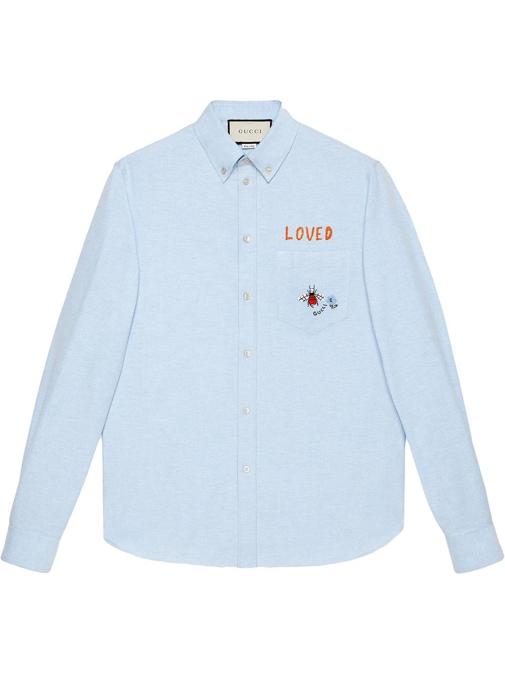 Embroidered Oxford cotton shirt - 1