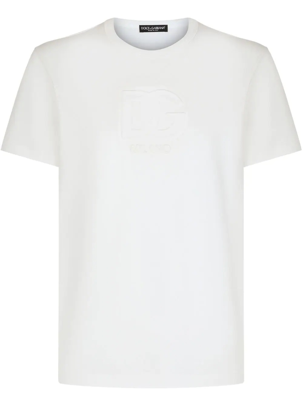 embossed logo cotton T-shirt - 1