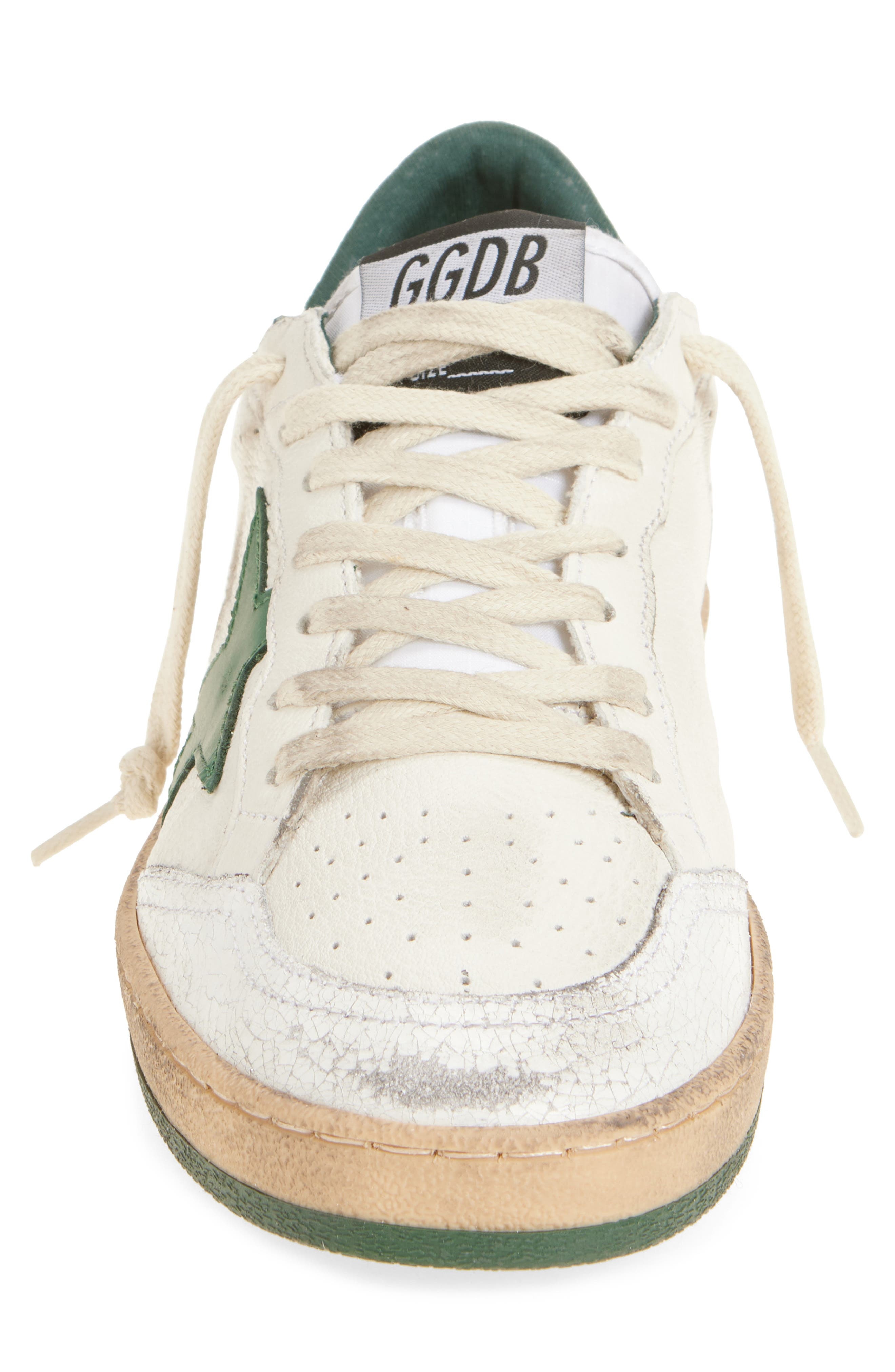 Golden Goose Ball Star Sneaker in White/Green at Nordstrom - 4